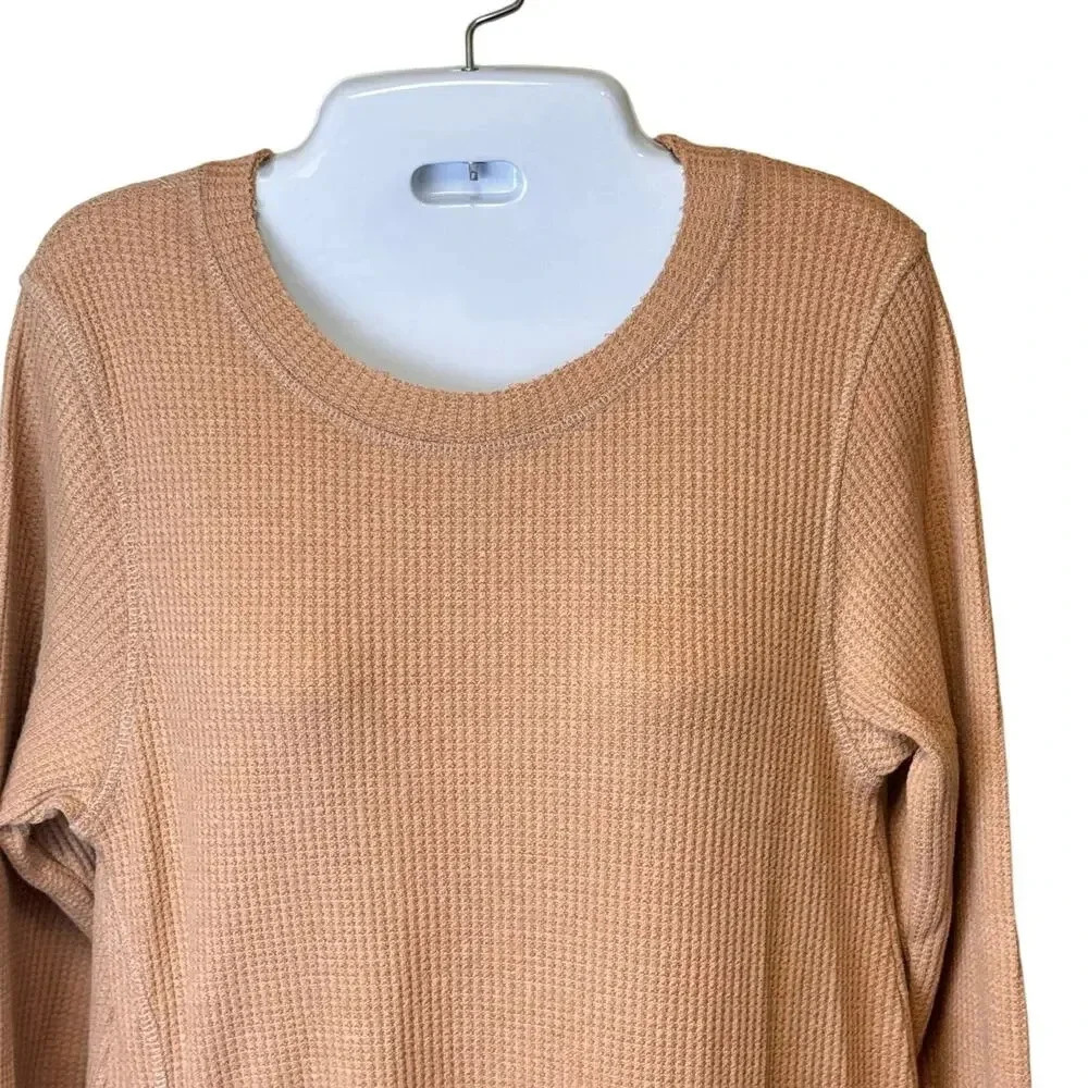 New Stitchdrop Shirred Waffle Knit Sweater Dress Neutral Beige‎ Women’s S - Picture 3 of 6